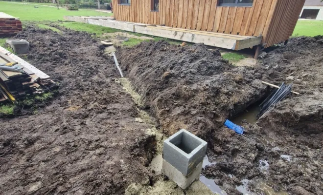 Travaux de terrassement et installation de système d'eau et d'électricité à Vieux-Moulin, Soissons, SANTOS Rénovation