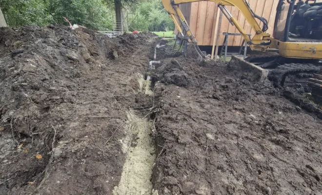 Travaux de terrassement et installation de système d'eau et d'électricité à Vieux-Moulin, Soissons, SANTOS Rénovation